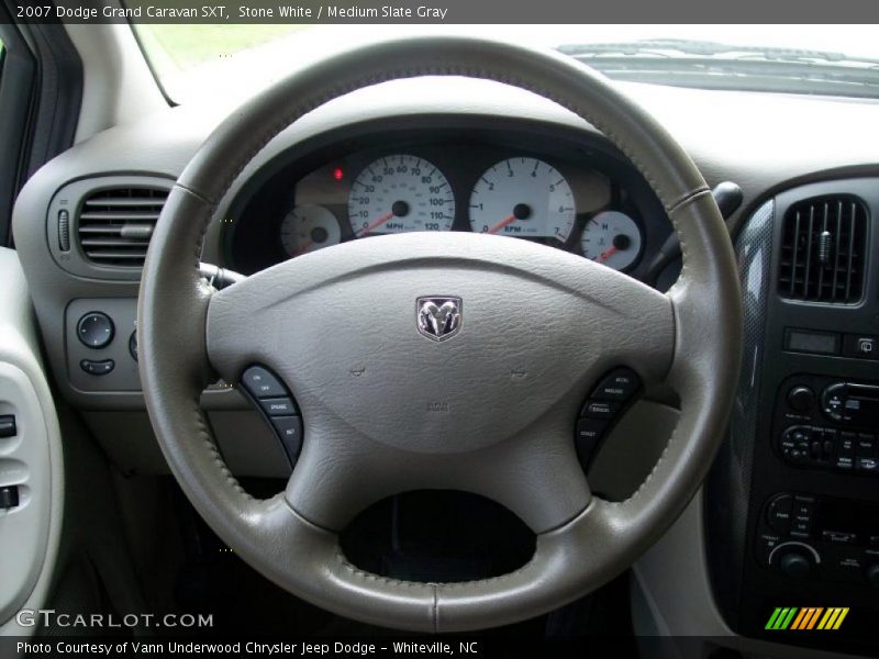 Stone White / Medium Slate Gray 2007 Dodge Grand Caravan SXT