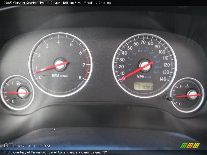 Brilliant Silver Metallic / Charcoal 2005 Chrysler Sebring Limited Coupe
