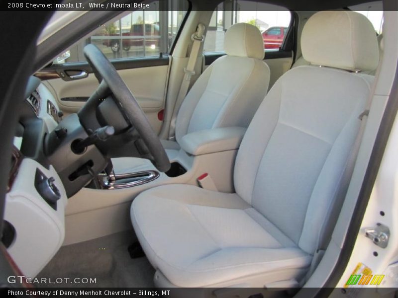 White / Neutral Beige 2008 Chevrolet Impala LT