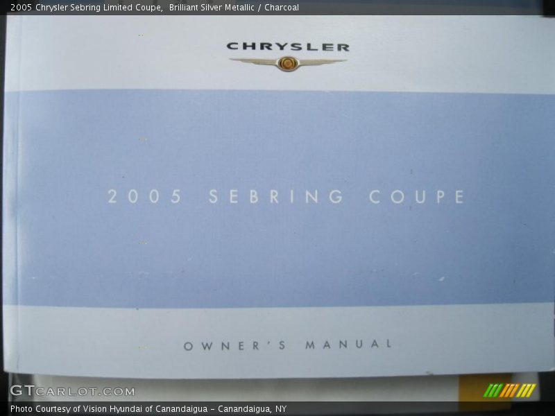 Brilliant Silver Metallic / Charcoal 2005 Chrysler Sebring Limited Coupe