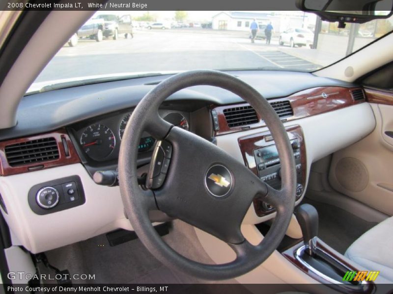 White / Neutral Beige 2008 Chevrolet Impala LT