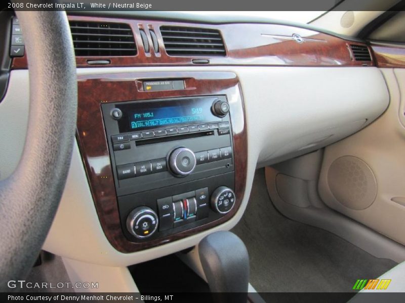 White / Neutral Beige 2008 Chevrolet Impala LT