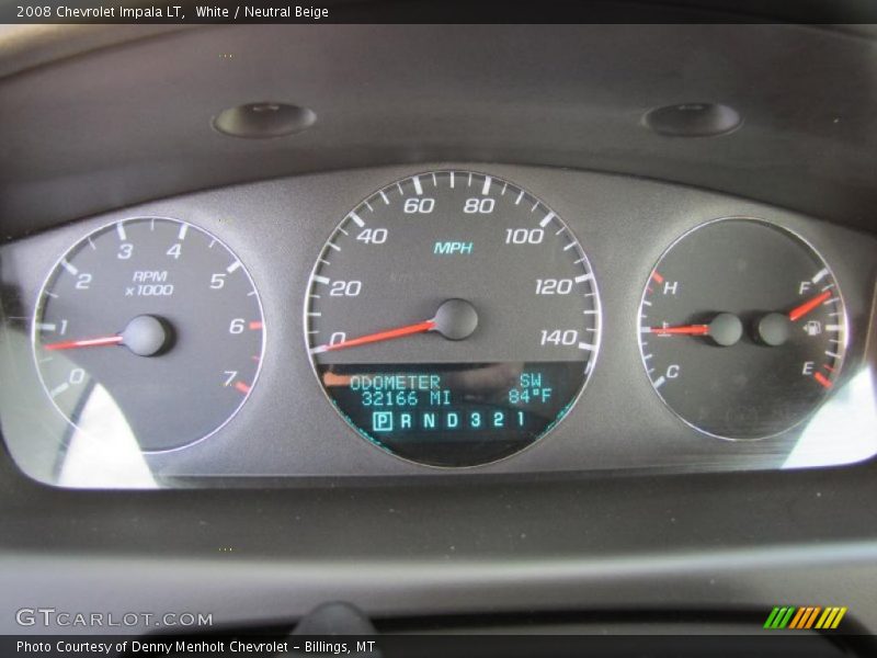White / Neutral Beige 2008 Chevrolet Impala LT