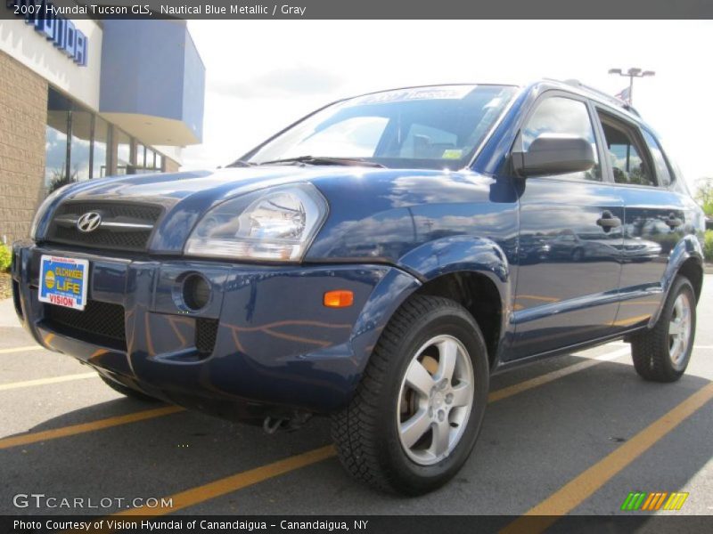 Nautical Blue Metallic / Gray 2007 Hyundai Tucson GLS