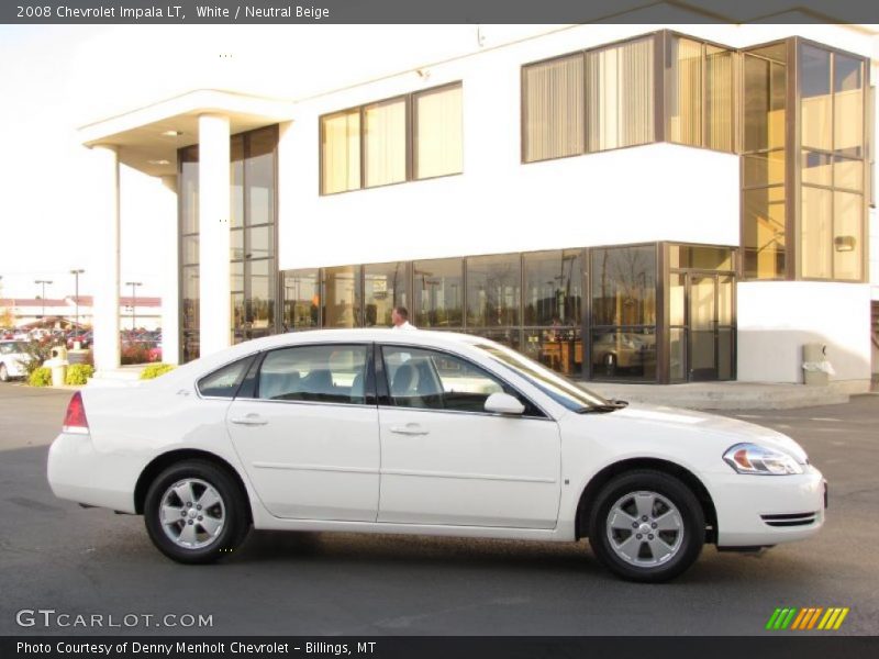 White / Neutral Beige 2008 Chevrolet Impala LT
