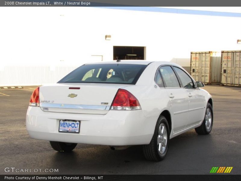 White / Neutral Beige 2008 Chevrolet Impala LT