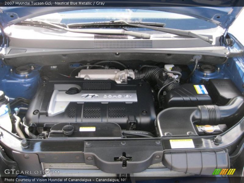 Nautical Blue Metallic / Gray 2007 Hyundai Tucson GLS