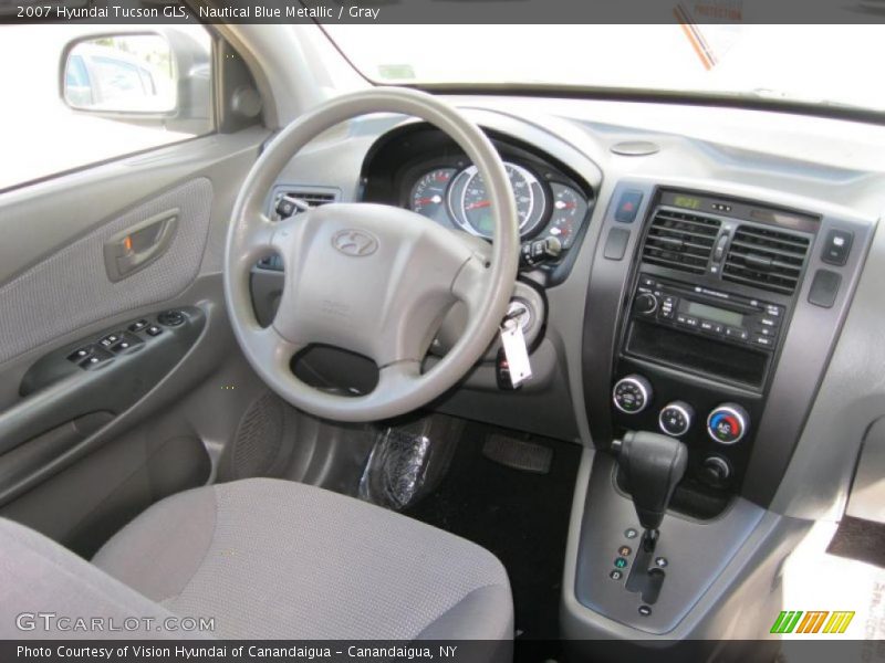Nautical Blue Metallic / Gray 2007 Hyundai Tucson GLS