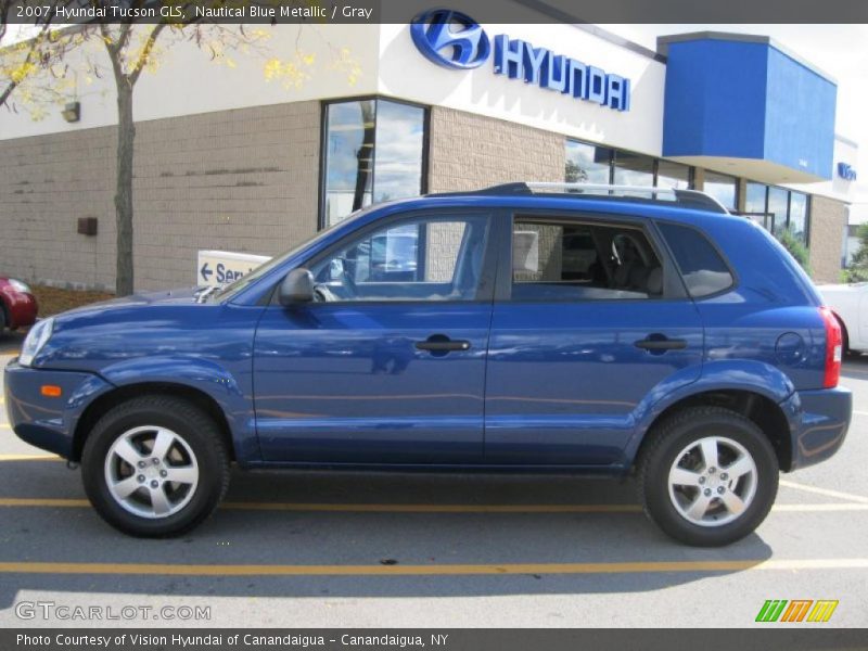 Nautical Blue Metallic / Gray 2007 Hyundai Tucson GLS