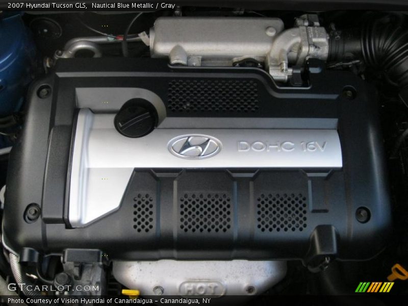 Nautical Blue Metallic / Gray 2007 Hyundai Tucson GLS