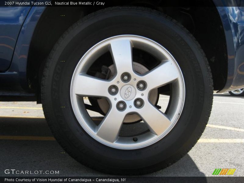 Nautical Blue Metallic / Gray 2007 Hyundai Tucson GLS