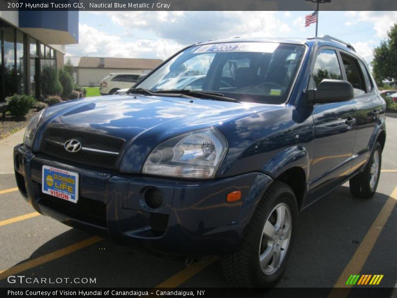 Nautical Blue Metallic / Gray 2007 Hyundai Tucson GLS