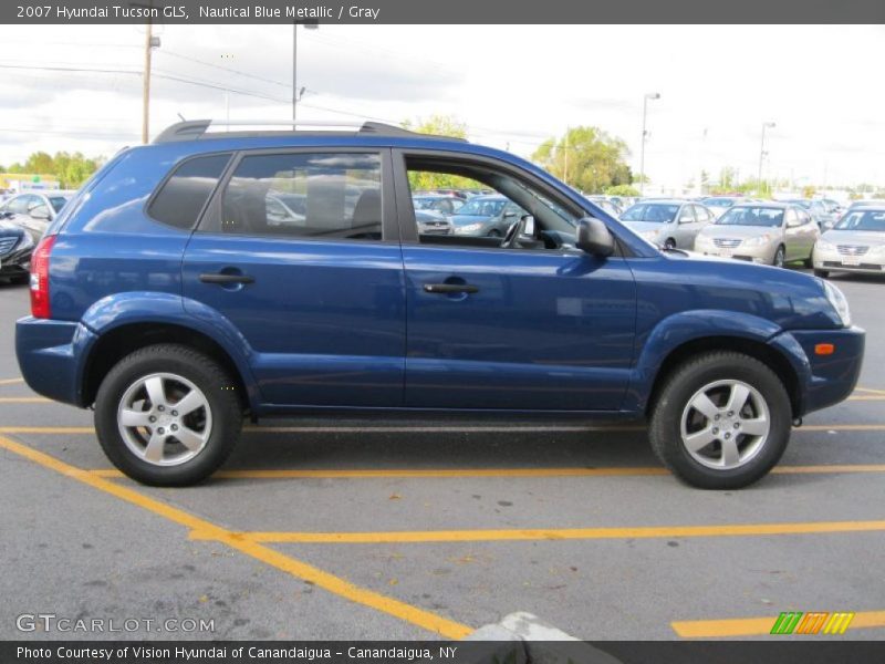 Nautical Blue Metallic / Gray 2007 Hyundai Tucson GLS