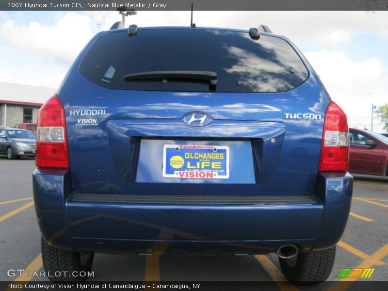 Nautical Blue Metallic / Gray 2007 Hyundai Tucson GLS