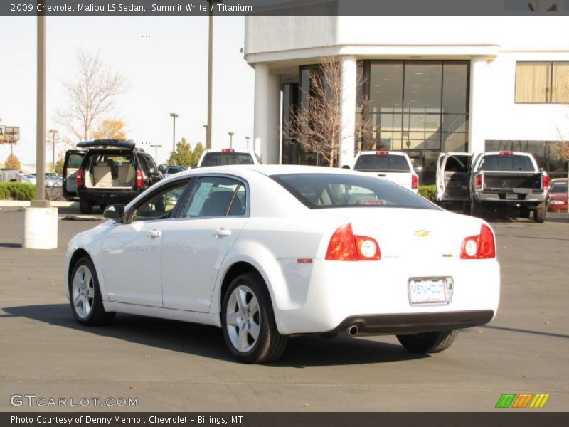 Summit White / Titanium 2009 Chevrolet Malibu LS Sedan