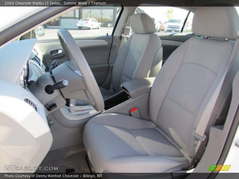 Summit White / Titanium 2009 Chevrolet Malibu LS Sedan