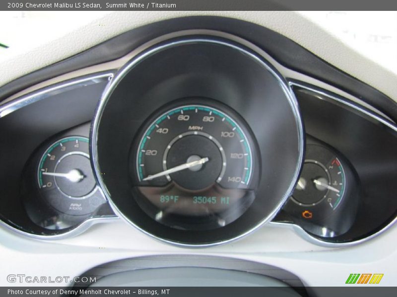Summit White / Titanium 2009 Chevrolet Malibu LS Sedan