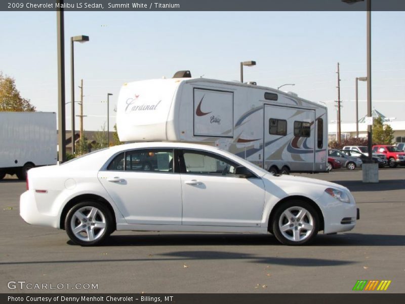 Summit White / Titanium 2009 Chevrolet Malibu LS Sedan