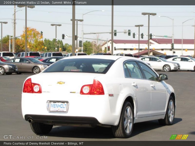 Summit White / Titanium 2009 Chevrolet Malibu LS Sedan