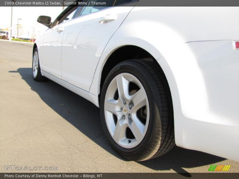 Summit White / Titanium 2009 Chevrolet Malibu LS Sedan