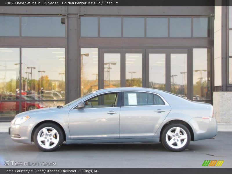 Golden Pewter Metallic / Titanium 2009 Chevrolet Malibu LS Sedan