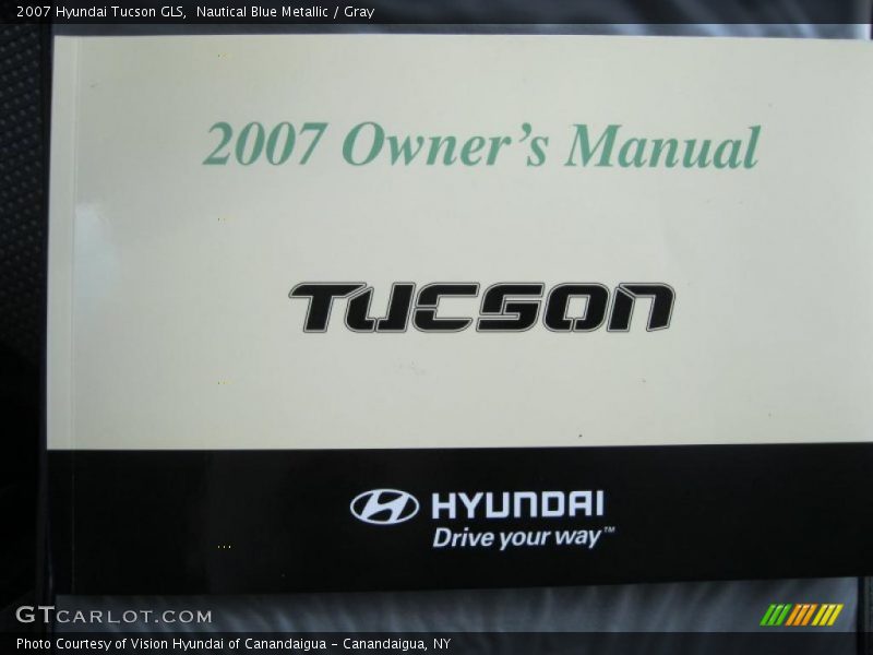 Nautical Blue Metallic / Gray 2007 Hyundai Tucson GLS