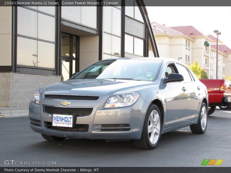 Golden Pewter Metallic / Titanium 2009 Chevrolet Malibu LS Sedan