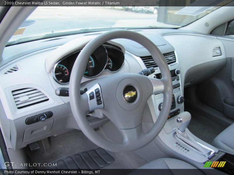 Golden Pewter Metallic / Titanium 2009 Chevrolet Malibu LS Sedan