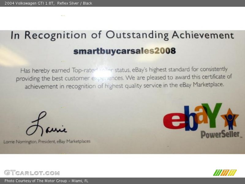 Reflex Silver / Black 2004 Volkswagen GTI 1.8T