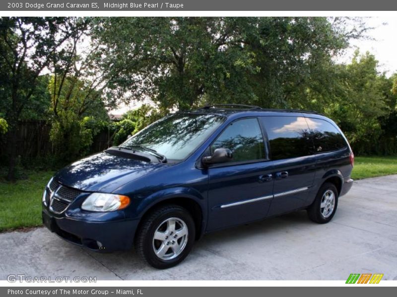 Midnight Blue Pearl / Taupe 2003 Dodge Grand Caravan ES