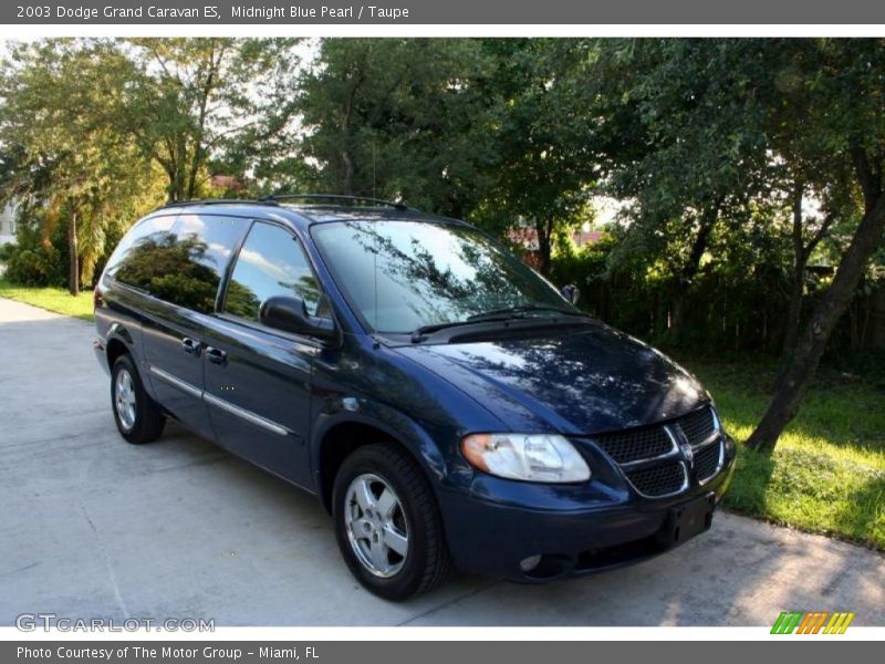 Midnight Blue Pearl / Taupe 2003 Dodge Grand Caravan ES
