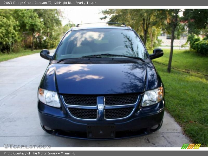 Midnight Blue Pearl / Taupe 2003 Dodge Grand Caravan ES