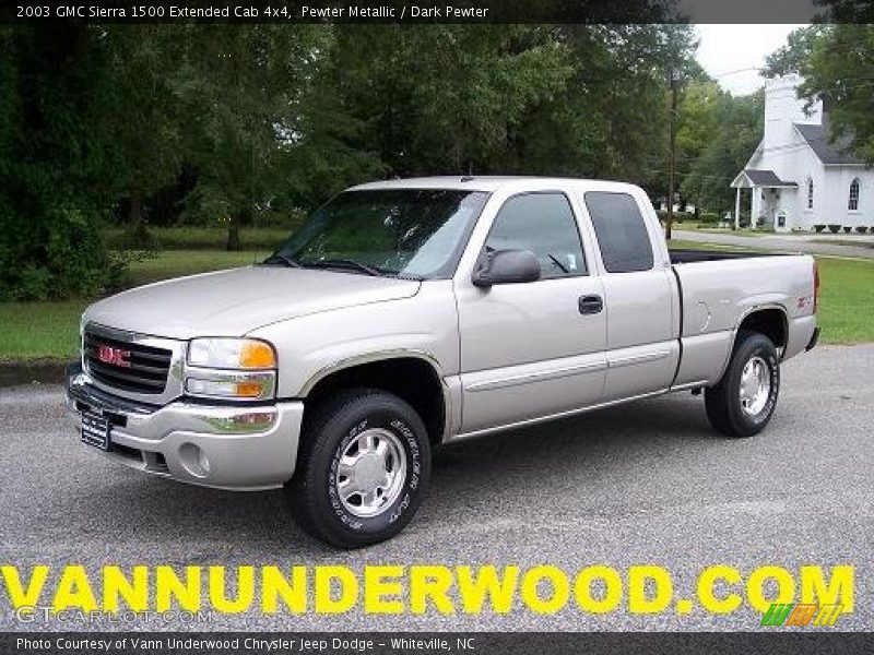 Pewter Metallic / Dark Pewter 2003 GMC Sierra 1500 Extended Cab 4x4