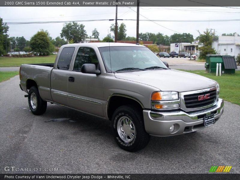 Pewter Metallic / Dark Pewter 2003 GMC Sierra 1500 Extended Cab 4x4