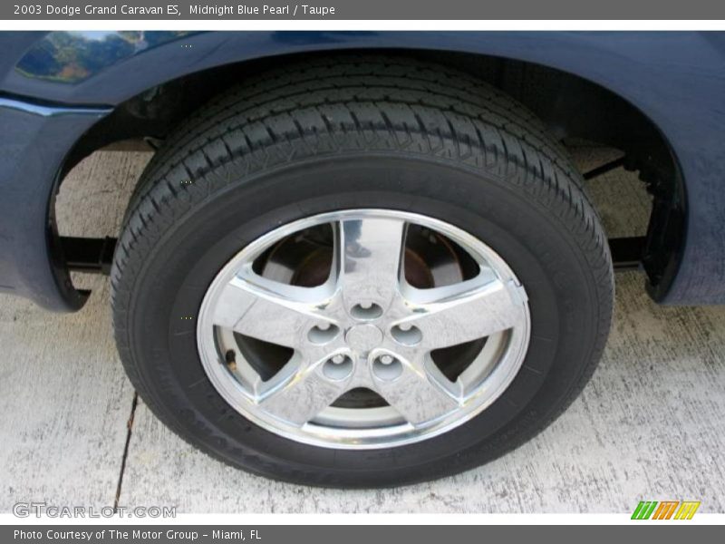 Midnight Blue Pearl / Taupe 2003 Dodge Grand Caravan ES