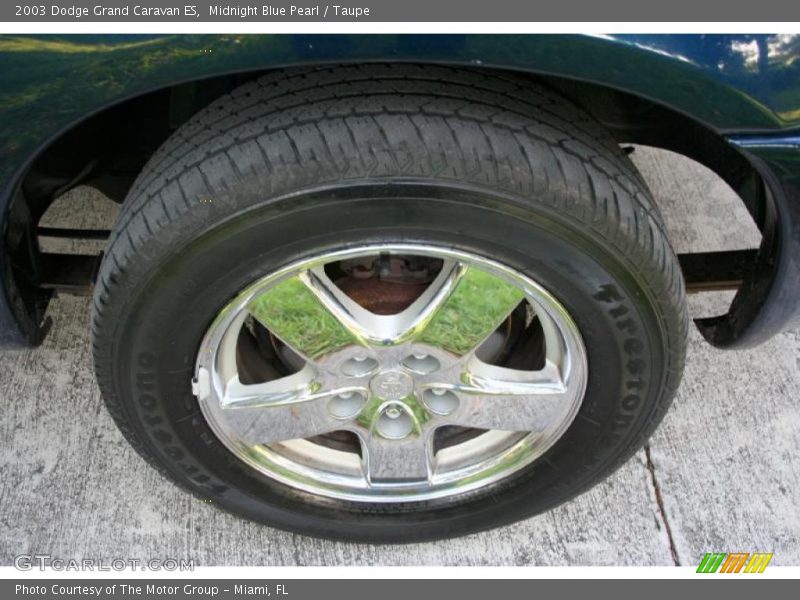 Midnight Blue Pearl / Taupe 2003 Dodge Grand Caravan ES