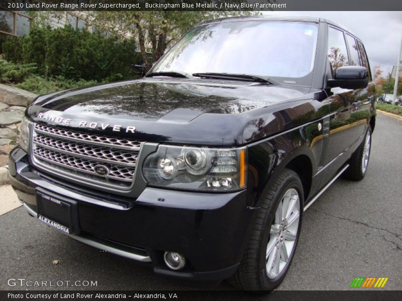 Buckingham Blue Metallic / Navy Blue/Parchment 2010 Land Rover Range Rover Supercharged