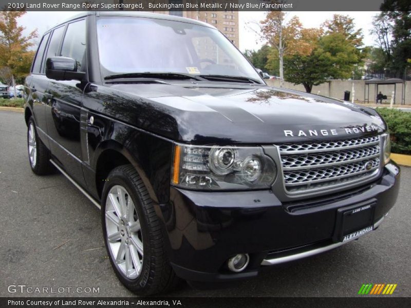 Buckingham Blue Metallic / Navy Blue/Parchment 2010 Land Rover Range Rover Supercharged