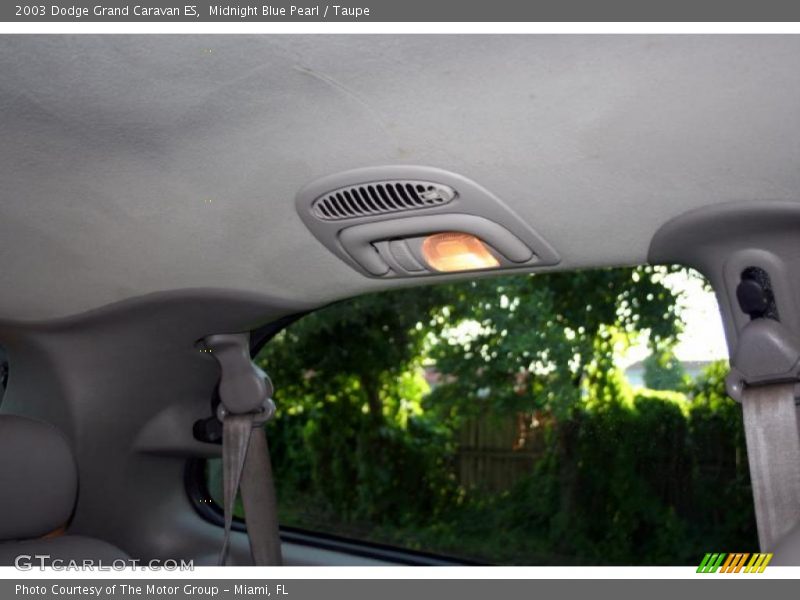 Midnight Blue Pearl / Taupe 2003 Dodge Grand Caravan ES