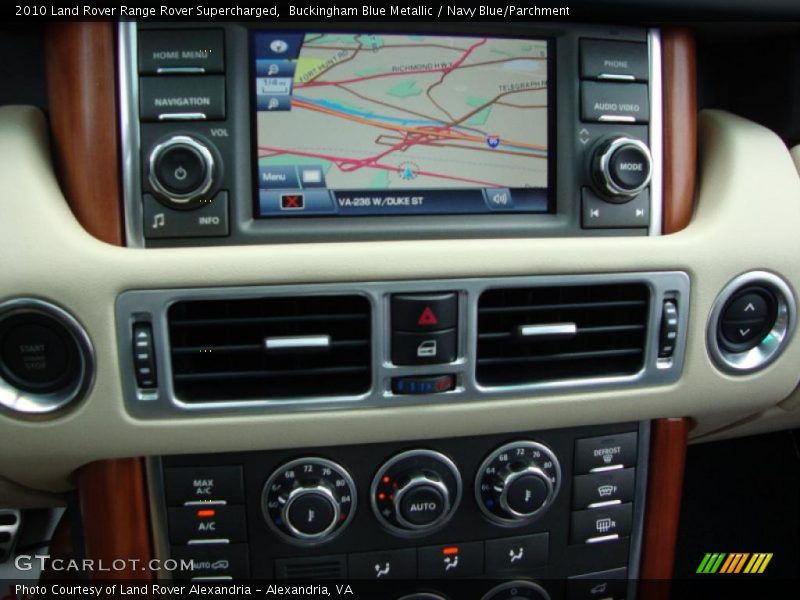 Buckingham Blue Metallic / Navy Blue/Parchment 2010 Land Rover Range Rover Supercharged