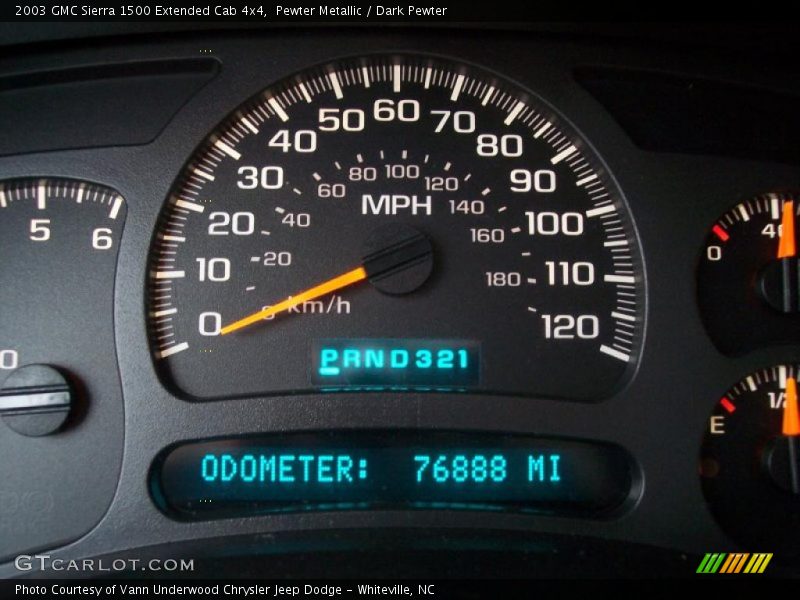 Pewter Metallic / Dark Pewter 2003 GMC Sierra 1500 Extended Cab 4x4