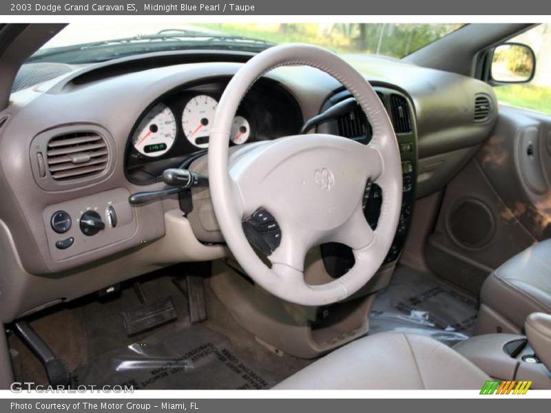 Midnight Blue Pearl / Taupe 2003 Dodge Grand Caravan ES