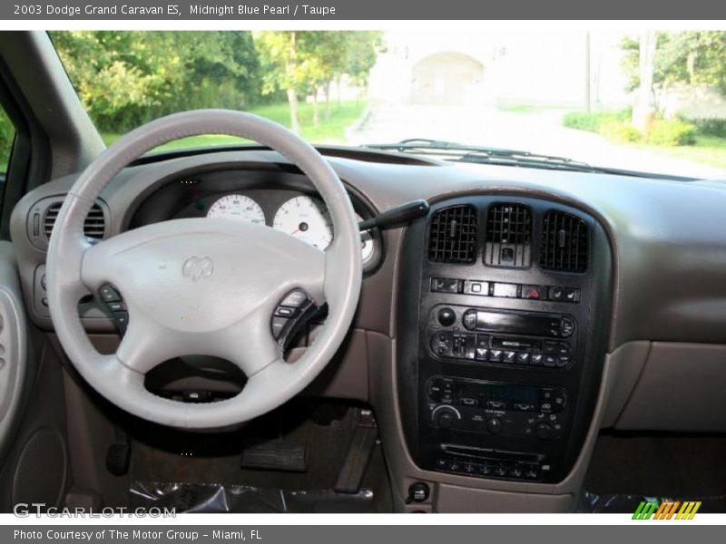 Midnight Blue Pearl / Taupe 2003 Dodge Grand Caravan ES