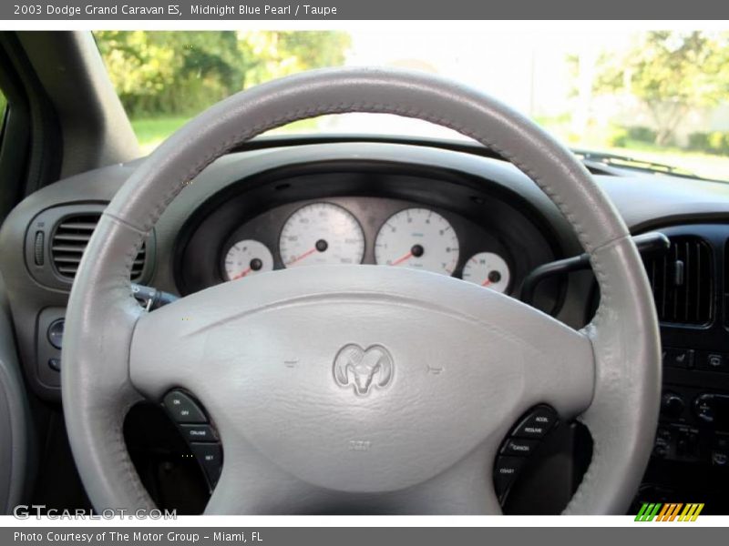 Midnight Blue Pearl / Taupe 2003 Dodge Grand Caravan ES