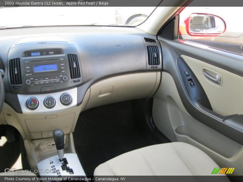 Apple Red Pearl / Beige 2009 Hyundai Elantra GLS Sedan