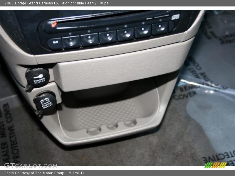 Midnight Blue Pearl / Taupe 2003 Dodge Grand Caravan ES