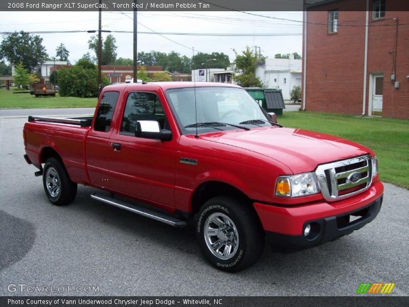 Torch Red / Medium Pebble Tan 2008 Ford Ranger XLT SuperCab