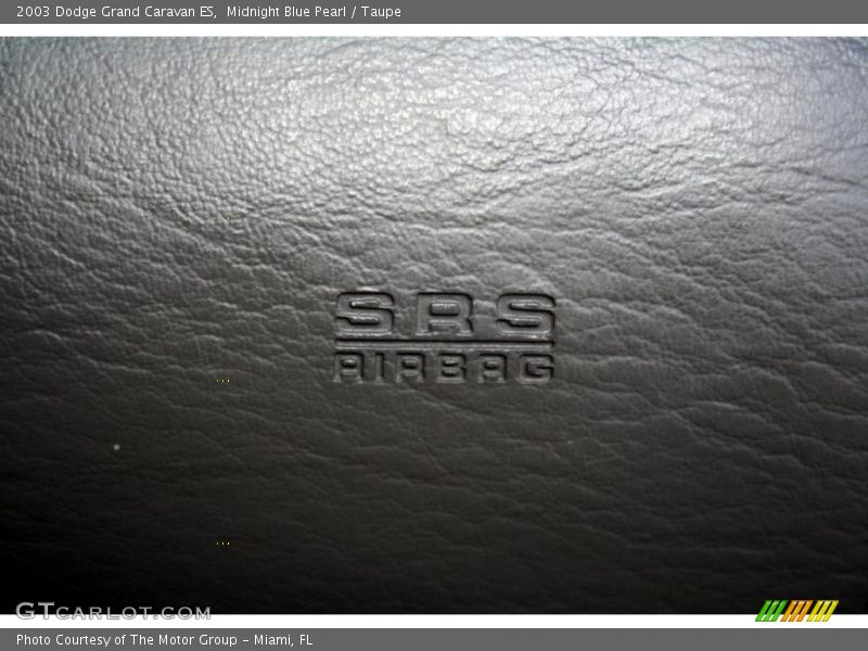 Midnight Blue Pearl / Taupe 2003 Dodge Grand Caravan ES