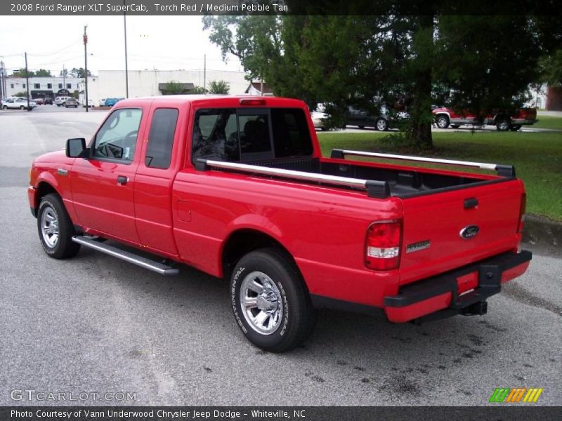 Torch Red / Medium Pebble Tan 2008 Ford Ranger XLT SuperCab