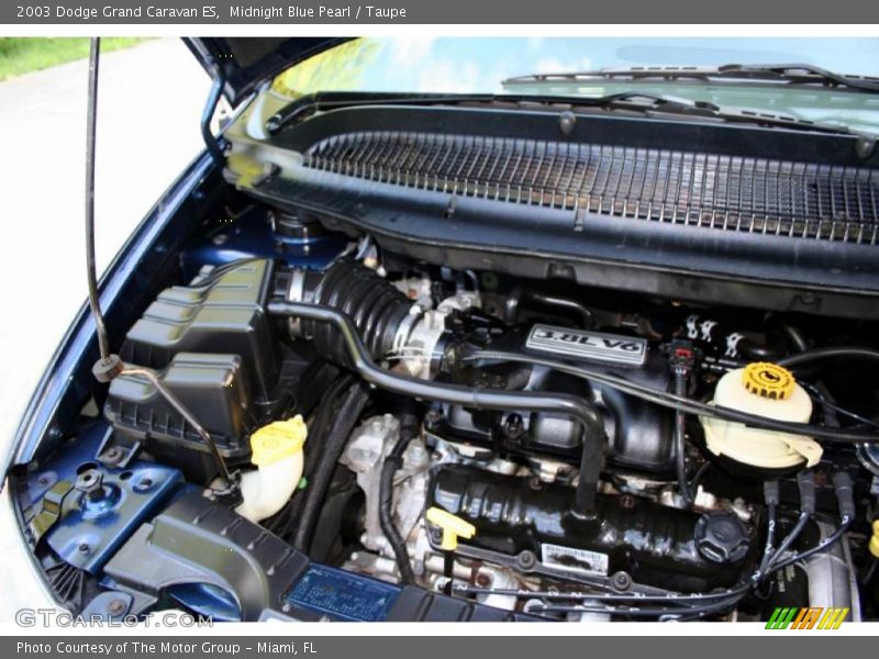 Midnight Blue Pearl / Taupe 2003 Dodge Grand Caravan ES